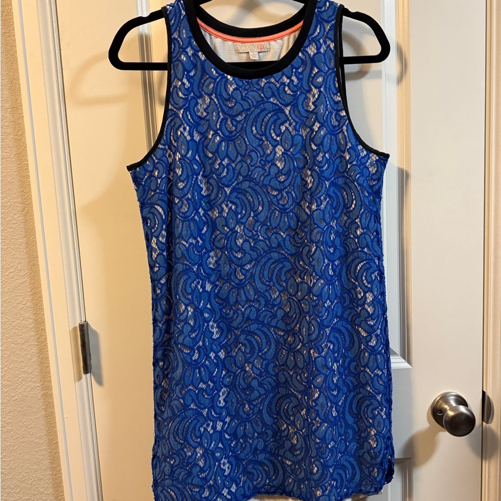 Blue Lace sleeveless Gianna Bini dress junior large